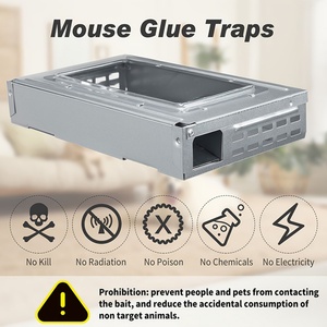 Reusable Multi <b>Catch</b> Humane Mouse Trap Cage with Clear Top Metal Rodent Trap for Indoor Outdoor Pest Control - Product Image 5