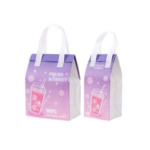 Wholesale Disposable Nonwoven Aluminum Ice Cream <b>Foil</b> Insulation Bag for Takeout Food Beverage Packaging <b>Catering</b> Cake Carrying - Product Image 1