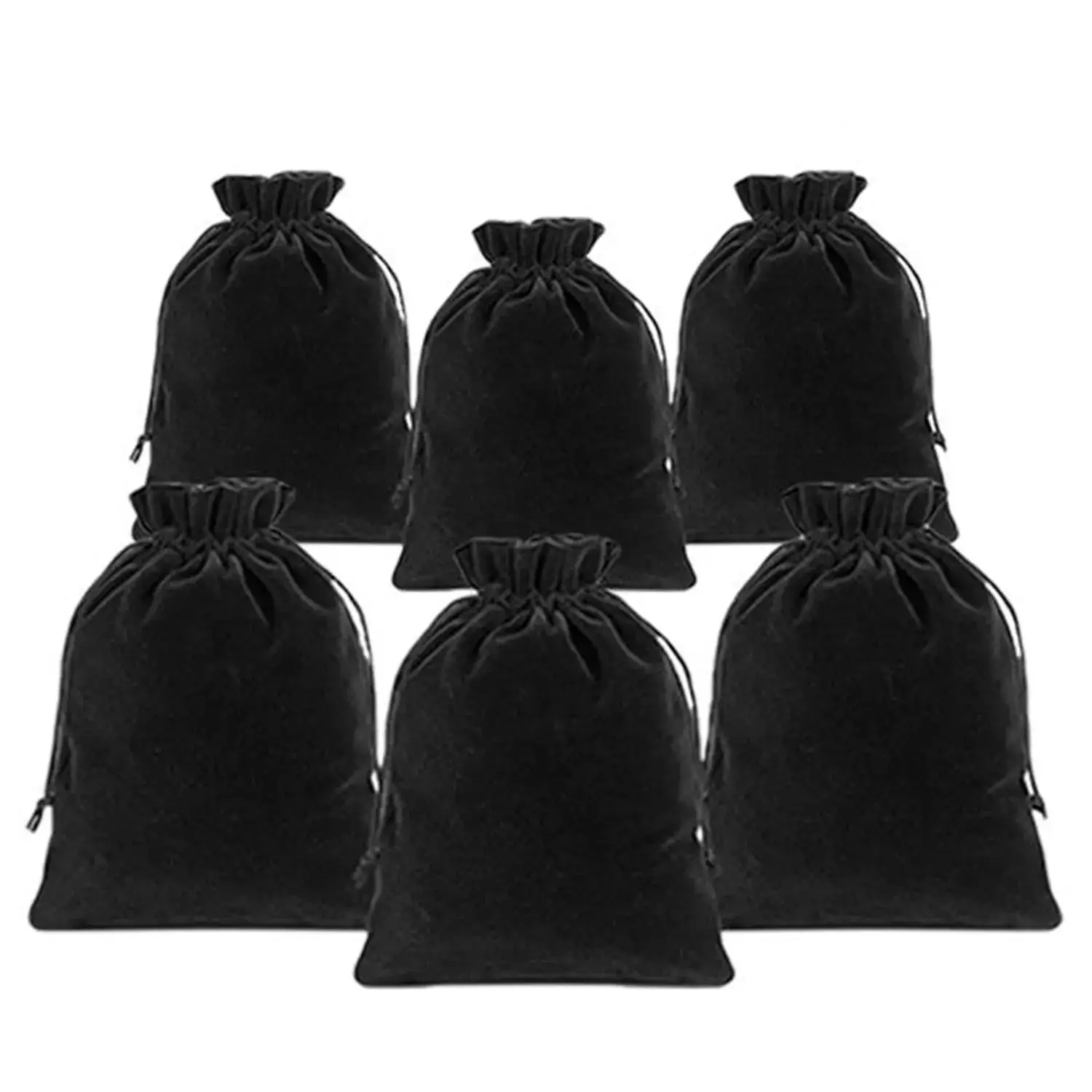 Оптовая продажа, сумки для хранения ювелирных изделий из черной бархатной ткани