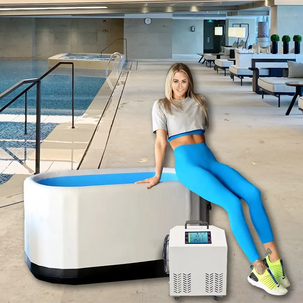 2024 nuevo diseño portátil cara hielo bañera inflable frío inmersión vaina portátil recuperación enfriador para baño de hielo