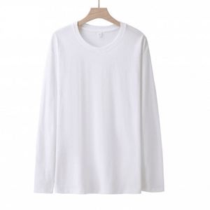 Custom Breathable Long Sleeve Cotton <b>T</b>-Shirt for Group Team Uniforms Silk Screen Printed Crew Neck Class Shirt Logo Printing - Product Image 5