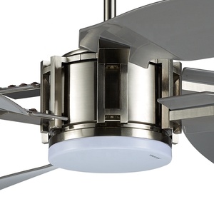 <strong>Best</strong> Low Voltage Smart Chrome LED Lighting <strong>Reversible</strong> <strong>Ceiling</strong> <strong>Fan</strong> with Dimmable Remote Control ABS Blade Material for Hotels - Product Image 4