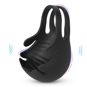 Cincin Penis Getar Silikon Magnetik Ganda, Mainan Seks Pria, Sarung Penis, Vibrator Penis, Mainan Seks untuk Pria - Product Image 6