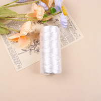 Coloré brillant 2mm Chinlon corde Crochet fil mercerisé fil à broder doux macramé cordon soie ruban fil pour tricoter à la main