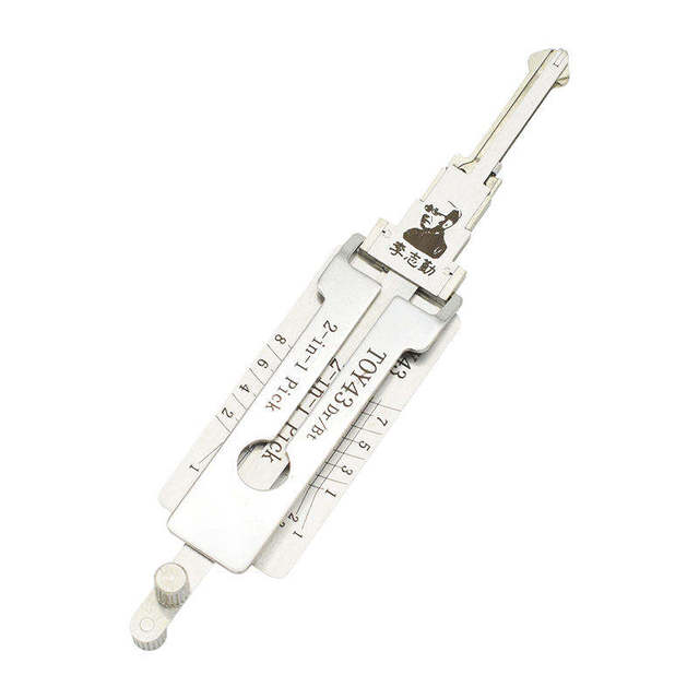 Toy43 2 in 1 Auto Pick and Decoder, Advanced Locksmith Tool for Efficient Key Duplication and Lock Opening