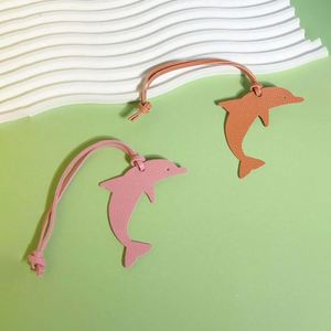 Trendy Dolphin Pendant Pu Leather Sea Marine Animal <b>Keyring</b> <b>Cute</b> Cartoon Bag Charm - Product Image 1