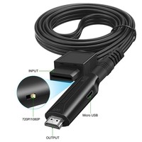 Adaptateur Wii HDTV avec 1M de câble PVC Plug-and-Play 1080P NTSC PAL Compatible pour les jeux sur HDTV