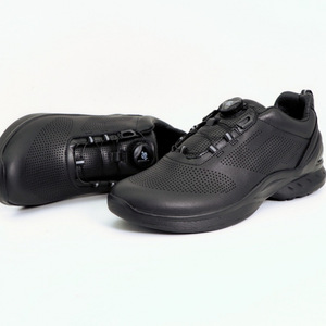 Unisex Automatic Buckle Running Shoes <b>Black</b> Breathable Mesh Lightweight Training Hiking Shoes <b>Low</b> <b>Heel</b> Non Slip - Product Image 4