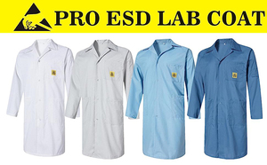 ملابس نسائية يمكن إعادة استخدامها <span class=keywords><strong>ESD</strong></span> من الألياف الموصلة قطن بوليستر مقاوم للانزلاق معطف معطف للمعمل - Product Image 6