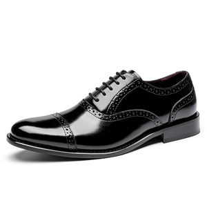 Chaussures en cuir formelles pour hommes, modèle 2025, style britannique, cuir véritable, décontractées, en cuir souple, chaussures de mariage - Product Image 4