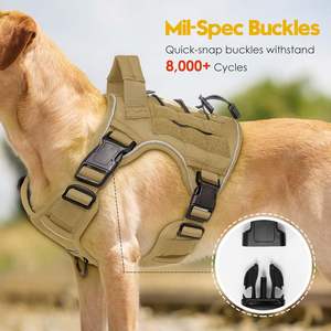 تسخير الكلاب التكتيكي للخدمة الشاقة للسلالات الكبيرة بدون سحب قابل للتعديل نظام عاكس Molle <span class=keywords><strong>K9</strong></span> تحكم من الدرجة العسكرية - Product Image 4