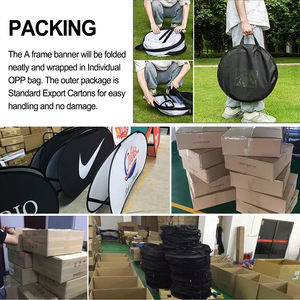 Supporto con bandiera <span class=keywords><strong>Pop</strong></span> superiore curva personalizzata per supporto con bandiera ovale orizzontale arrotolabile del settore assicurativo con <span class=keywords><strong>Banner</strong></span> <span class=keywords><strong>Pop</strong></span>-<span class=keywords><strong>up</strong></span> - Product Image 4