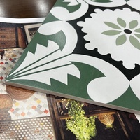 Carreaux en céramique de couleur vert foncé rétro marocain pour la salle de bain, la cuisine, le balcon, le sol et les murs