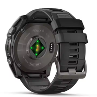 Montre connectée industrielle Fenix 8 - Alimentation solaire, écran AMOLED, suivi d'activité, réveil, boîtier en fibre de carbone, bracelet en caoutchouc, étanche