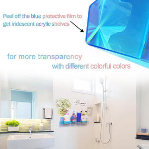 Étagères en acrylique irisé pour décoration murale, étagère murale personnalisée pour livres, support de téléphone portable arc-en-ciel, porte-clés mural - Product Image 3