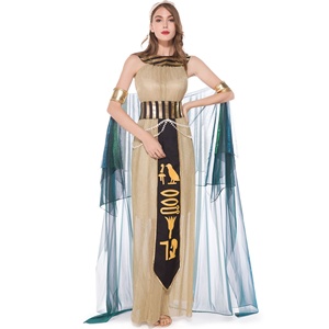 Costume de cosplay de reine noire et dorée pour femme, imprimé Pharaon, pour Halloween - Product Image 4