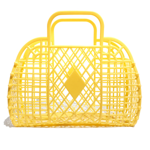 China Supplier New Plastic Purse for Girls Party Favor Bags 80s Retro Style Jelly Purse Cute Beach Bag Easter Basket