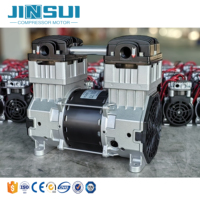 Compresseur d'air silencieux sans huile 220V 1.8KW Moteur à haut débit d'air Compresseur d'air à piston à double cylindre