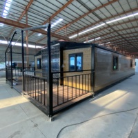 Villa de luxe préfabriquée mobile 20/40 pieds, 2, 3, 4, 5 chambres, maison conteneur extensible, hôtel, salon moderne, centre commercial