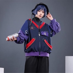 Sudadera con capucha y cremallera para hombre, estilo Genshin Tighnari, para otoño, con estampado 3D, bordado, teñido liso, de punto, extragrande, antiarrugas - Product Image 2