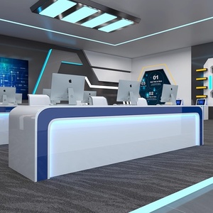 Venta al por mayor de consola de centro de mando de escritorio de acero ergonómico, consola de centro de mando <span class=keywords><strong>comercial</strong></span>, consola de lujo con luz LED - Product Image 1