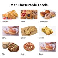 Ligne de production entièrement automatique multifonctionnelle à haut rendement en acier inoxydable de qualité alimentaire pour pizza, beignets, pain, pain pita, croissants