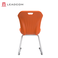 Chaises portables pour salle de classe scolaire LEADCOM L-M01 en plastique PP, chaise de formation de bureau, chaise à structure en acier pour salle de réunion et de formation