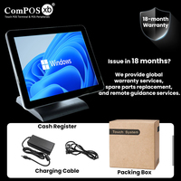Sistema POS Todo en Uno con Pantalla Táctil de 15 Pulgadas, Sistema Operativo Windows, Intel I3, 4G de RAM - Caja Registradora Económica para Tiendas Minoristas