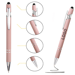 Stylo tactile multifonction 2-en-1 à bille et pointe souple, personnalisable avec logo, en métal – Nouveauté promotionnelle très demandée - Product Image 3