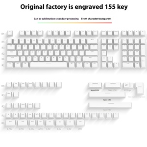 Tecla de moldeo por inyección de dos colores en blanco PBT personalizada para grabado por sublimación térmica DIY para teclado mecánico <span class=keywords><strong>ANSI</strong></span> ISO - Product Image 4