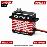 XQ-POWER XQ-BLS8120H Servo de queue brushless 20KG 12V HV étanche avec boîtier en aluminium CNC, couple élevé pour drone et avion RC à voilure fixe