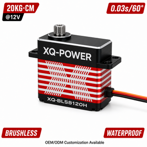 XQ-POWER XQ-BLS8120H Servo de queue brushless 20KG 12V HV étanche avec boîtier en aluminium CNC, couple élevé pour drone et <span class=keywords><strong>avion</strong></span> <span class=keywords><strong>RC</strong></span> à voilure fixe - Product Image 1