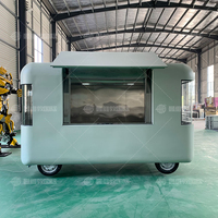 Prix d'usine : Remorque mobile de restauration rapide d'extérieur, chariot de café galvanisé, chariot à hot-dogs résistant pour la crème glacée