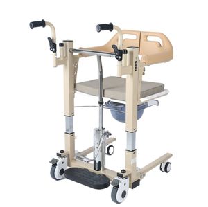 Sedia a Rotelle con Sollevamento Idraulico Manuale Confortevole per Anziani e Pazienti Paralizzati, Capacità 150kg, Deambulatore da Bagno - Product Image 6