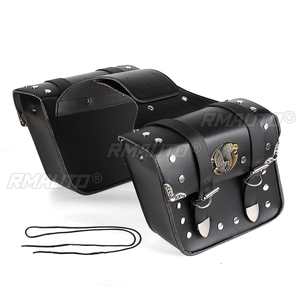 Bolsa para motocicleta, alforja impermeable, bolsa de almacenamiento de cuero PU para Yamaha/BMW/Kawasaki Triumph/Bonneville - Product Image 2