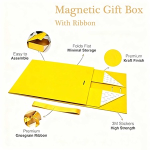 Caja de regalo reciclable de lujo, cierre magnético, forro de esponja de cartón negro, embalaje de papel artístico para cosméticos de joyería - Product Image 2