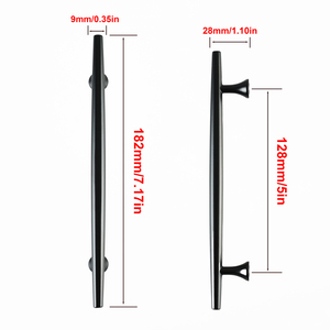Modern Cabinet Pulls Solid Zinc Alloy Drawer Bar Handles Brushed Satin Nickel Furniture Pulls for Cabinets Wardrobe Dresser - Product Image 2