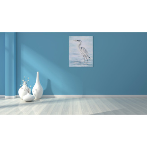 Peinture sur toile personnalisée faite à la main pour décoration de salon Art mural animaux Héron <span class=keywords><strong>cendré</strong></span> photos d'hôtel peintes à la main vente en gros - Product Image 3