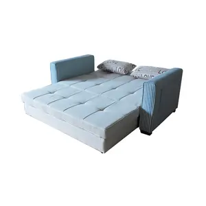 Venta directa de fábrica pequeño apartamento de diseño sofá cama 2 sofás cama con fundas de tela para dormitorio