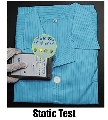 Polyester Labcoat ESD Safety Clothing Cleanroom Antistatic Coat Anti Static Smock Conductive Fiber Cleanroom ESD Smock