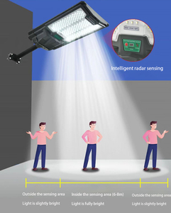 Chất lượng cao cảm biến chuyển động không thấm nước an ninh sân IP68 tất cả trong một <span class=keywords><strong>LED</strong></span> năng lượng mặt trời ánh sáng đường phố ngoài trời - Product Image 4