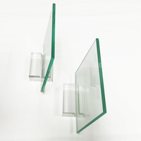 44.2 Verre Feuilleté clair 8.76mm PVB Double Couches En Verre 4 + 0.76 + 4mm Clair de Bâtiment En Verre de Sécurité usine