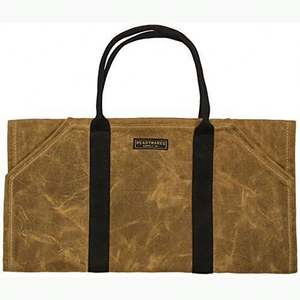 Échantillon gratuit d'accessoires pour poêle à bois : grand sac de transport pour bois de chauffage avec sac de transport pour bûches en toile cirée résistante - Product Image 1