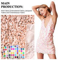Nouvelle arrivée conçu 100% pur polyester broderie sequin tissu pour femmes robe vêtement