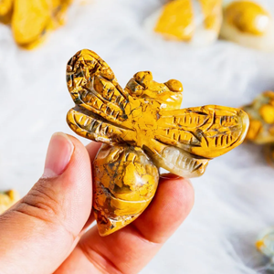 งานฝีมือคริสตัล หินแจสเปอร์มาลิกาโนธรรมชาติ รูปผึ้งขัดเงา แกะสลัก สำหรับสะสม ตกแต่งบ้านและเทศกาล - Product Image 2