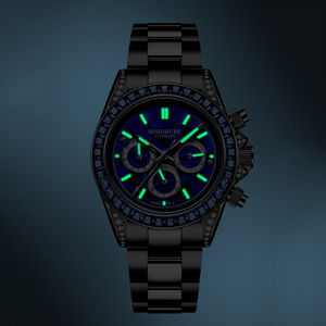 Relojes Hombre Hip Hop Luxury Men Jewelry Watch Rhinestones Bezel Iced Out <strong>Automatic</strong> <strong>Chronograph</strong> Watches - Product Image 5