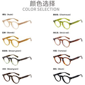 El nuevo marco de acetato de diseño irregular, gafas redondas multicolores opcionales con óptica para Miopía - Product Image 4