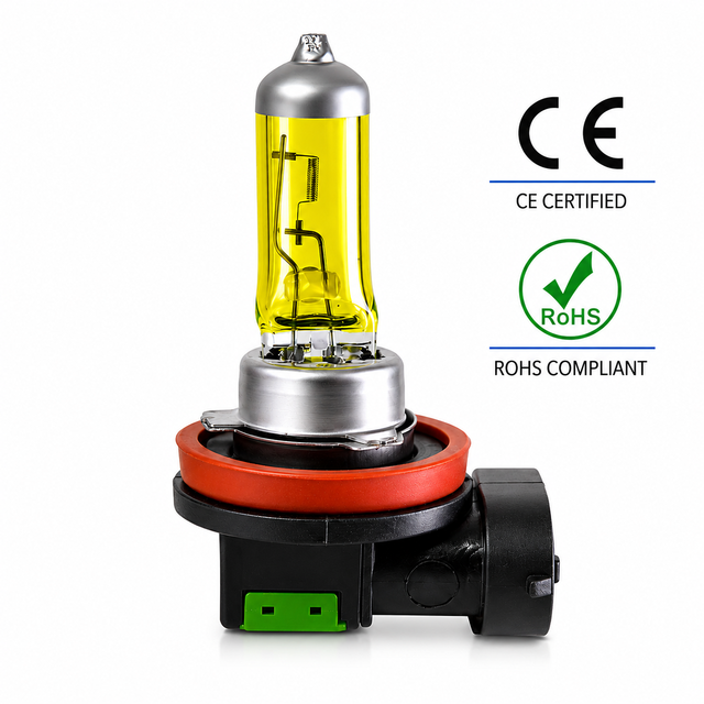 Long Lifespan H11 12V 55W Golden Light Quartz Glass Halogen Auto Bulb Car Lamp Vehicle Parts Light Bulb for Cars
