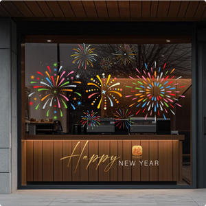 Tùy Chỉnh Trung Tâm Mua Sắm Kính Decals Năm Mới Giáng Sinh Hiển thị Cửa Sổ Sticker Vinyl Kỳ Nghỉ Rõ Ràng Frosted Bông Tuyết Nhà Trường Cửa Hàng - Product Image 3