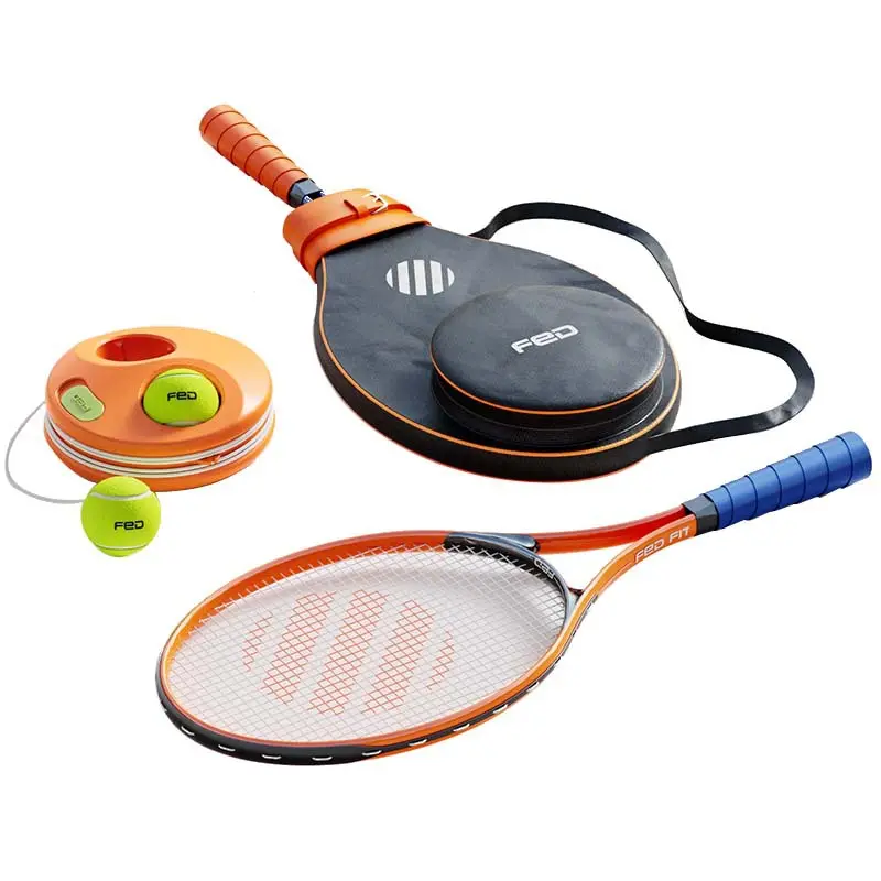Aluminum Tennis Racket Racquet Blue Orange Tennis Rackets Tennis Training Equipment For Adult And Kids